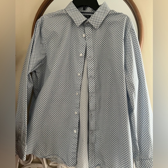 Apt 9 Light Blue and White Button Down Shirt XL slim - Picture 2 of 5